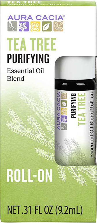 AURA CACIA Peppermint Essential Oil Roll-On (9.2 ml)