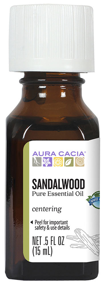 AURA CACIA Sandalwood (100% Essential Oil - 15 ml)