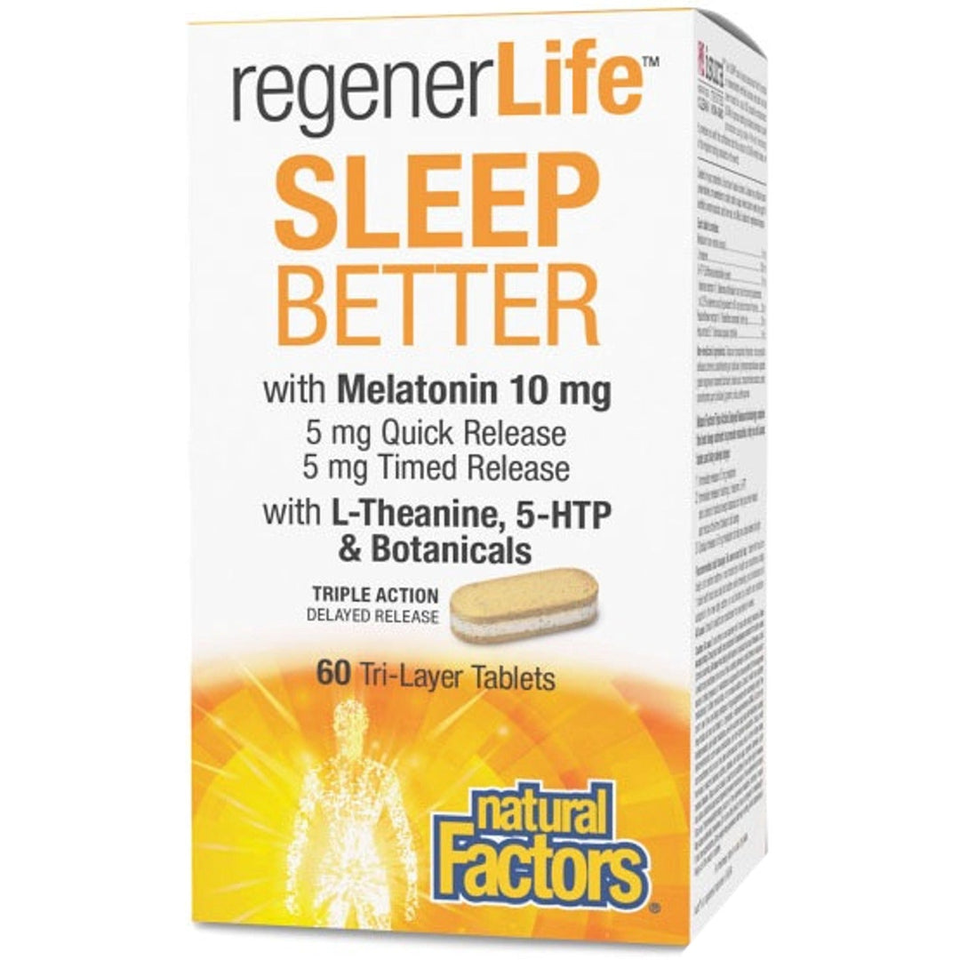 NATURAL FACTORS - regenerlife Sleep Better Relax (60 veg caps)