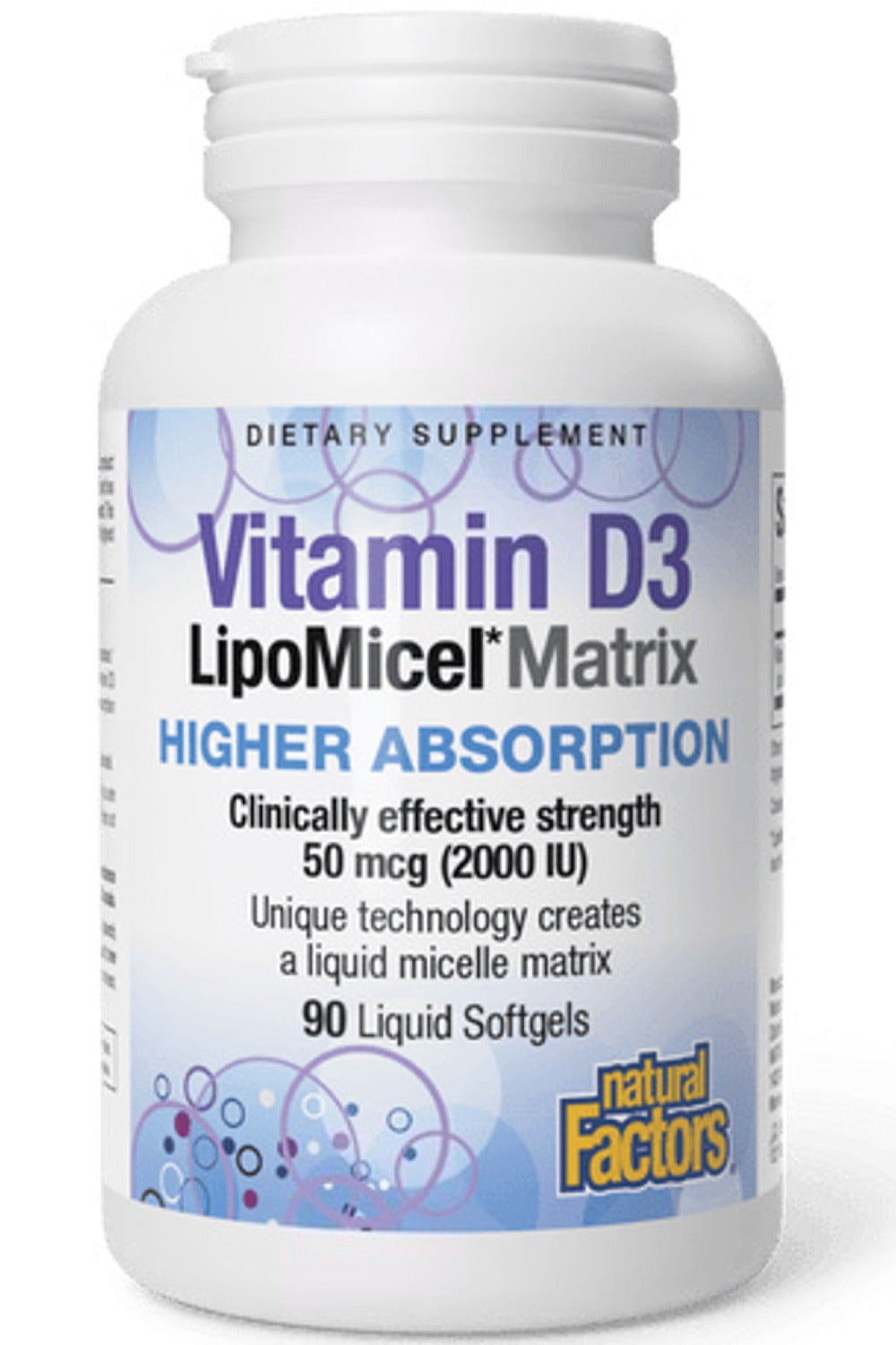 NATURFACTORS Vitamin AL D3 LipoMicel® (2000 IU - 90 sgls)