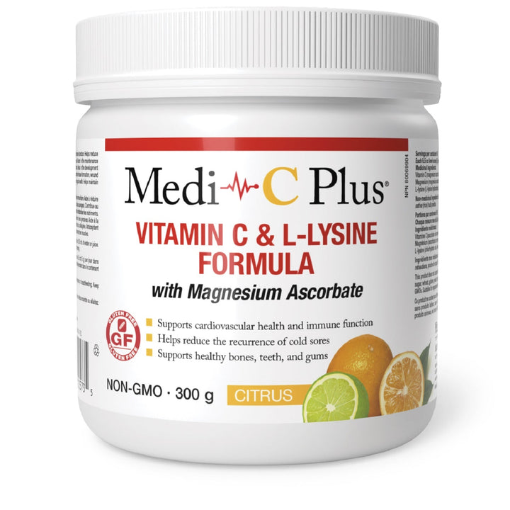 Medi-C Plus Vitamin C & L-Lysine with Magnesium Ascorbate (Citrus - 300 gr )